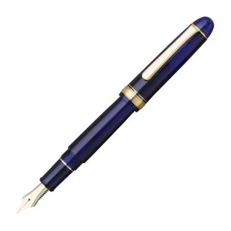 Stylo-plume F Platinum - 3776 Century Gold Chartres Blue