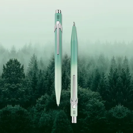 Parure Stylo Bille + Porte-Mine 0.5mm 849 Caran d’Ache - Misty Forest | Édition Spéciale Swiss Made