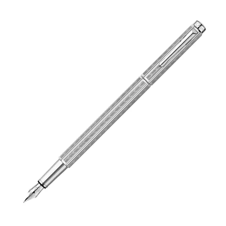 Stylo Plume Ecridor Caran d'Ache "Chevron Platiné" - F