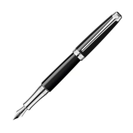 Stylo Plume M Caran d'Ache - Léman - Ebony Noir Rhodié
