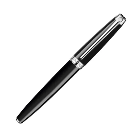Stylo Plume M Caran d'Ache - Léman - Ebony Noir Rhodié - Fermé
