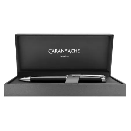Stylo Bi-Fonction - Mine et Bille Caran d'Ache - Léman - Noir Ébène - Coffret