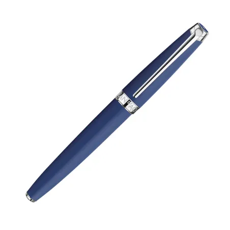 Stylo Roller Caran d'Ache - Léman - Bleu Nuit Mat - Fermé