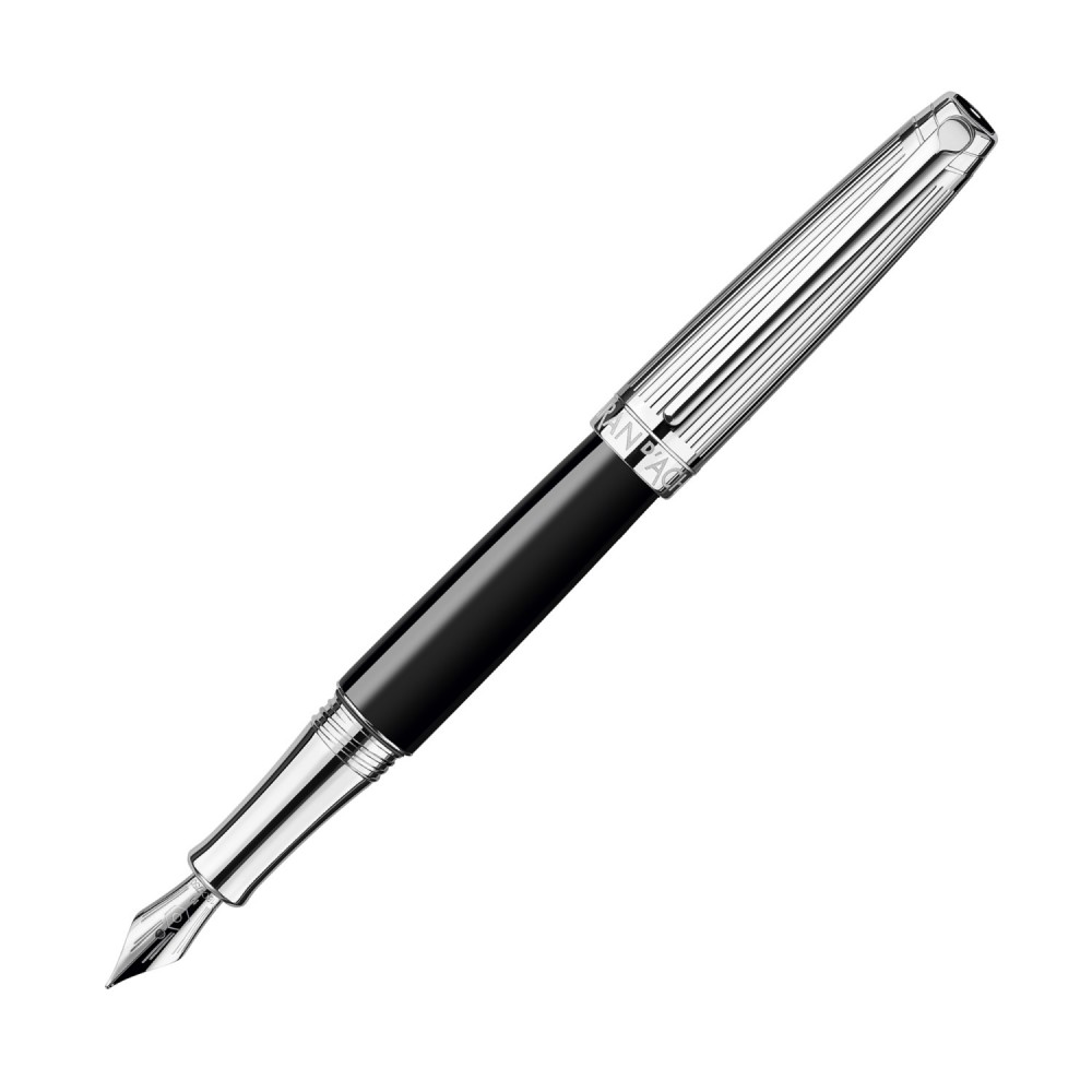 Stylo Plume M Caran d'Ache - Léman - Bicolor Noir Argenté Rhodié Stylo Plume M Caran d'Ache - Léman - Bicolor Noir Argenté Rhodié