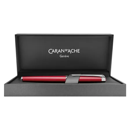 Stylo Plume B Caran d'Ache - Léman Slim - Rouge Écarlate - Coffret