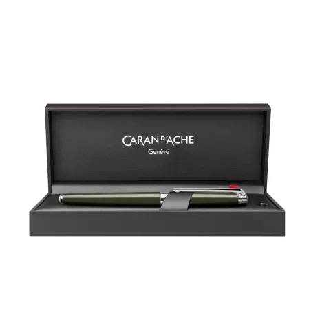 Stylo plume F Caran d'Ache - Léman Slim - Terre d’Ombre - Coffret