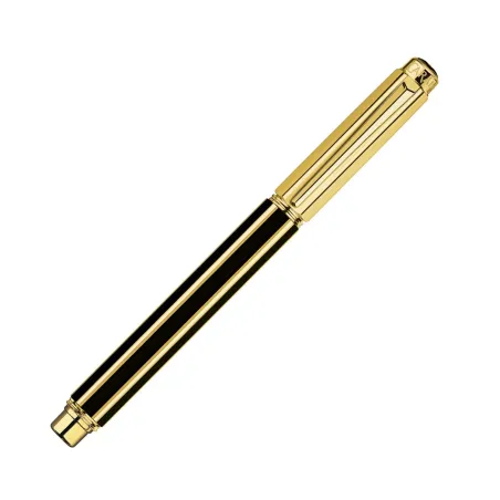 Stylo Plume EF Caran d'Ache - Varius - China Black - Plaqué or - Fermé