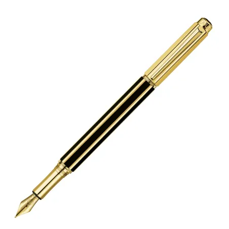 Stylo Plume OM Caran d'Ache - Varius - China Black - Plaqué or