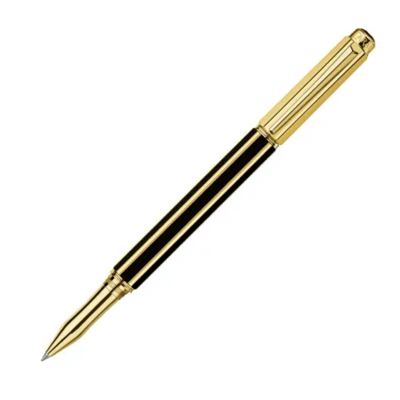 Stylo Roller Caran d'Ache - Varius - China Black - Plaqué or