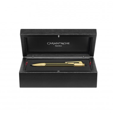 Porte-Mine 0.7mm Caran d'Ache - Varius - China Black - Plaqué Or