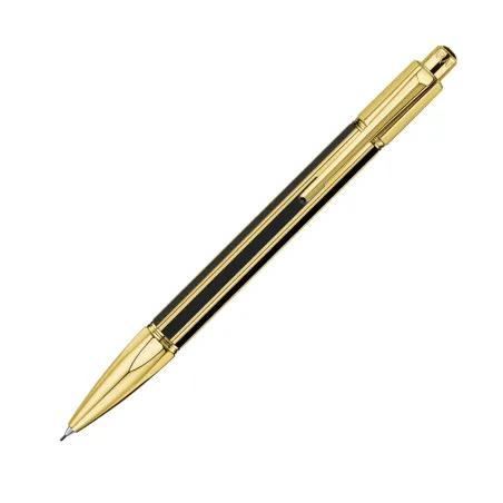 Porte-Mine 0.7mm Caran d'Ache - Varius - China Black - Plaqué Or