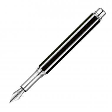 Stylo Plume OB Caran d'Ache - Varius - China Black - Rhodié