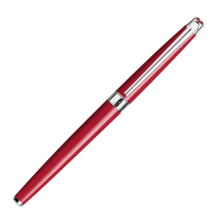 Stylo Plume F Caran d'Ache - Léman Slim - Rouge Écarlate - Fermé