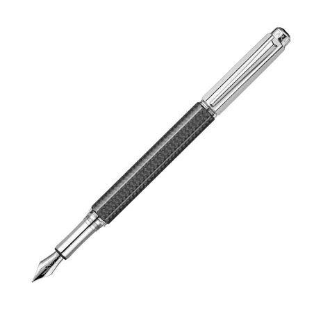 Stylo plume F Caran d'Ache - Varius - Carbon Rhodié