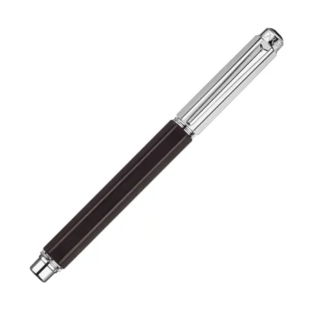 Stylo roller Caran d'Ache - Varius - Ebony Rhodié - Fermé