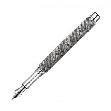 Stylo plume F Caran d'Ache - Varius - Ivanhoé Argenté Rhodié - Ouvert