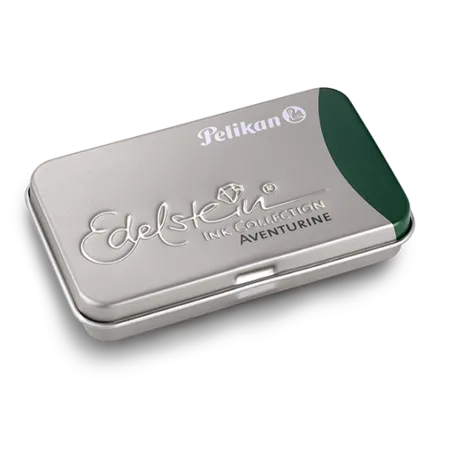 Cartouches encre Pelikan Edelstein Vert Aventurine – Boîte métal x6
