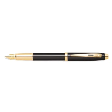 Stylo Plume M Sheaffer - Série 100 - Black Attribut Doré - Ouvert
