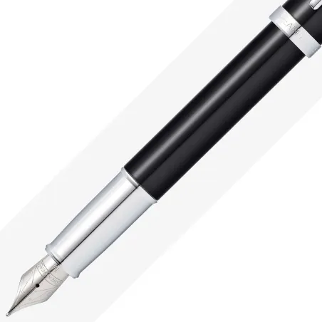 Stylo Plume M Sheaffer - Série 100 - Black Attribut Chromé - Plume