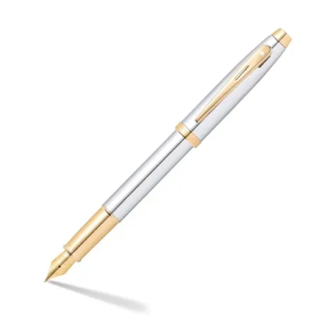 Stylo Plume M Sheaffer - Série 100 - Chromé Attributs Dorés
