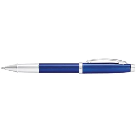 Stylo Roller Sheaffer - Série 100 - Bleu Attributs Chromés - ouvert