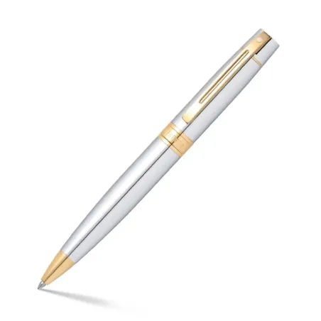 Stylo Bille Sheaffer - Série 300 - Chrome Attributs Dorés
