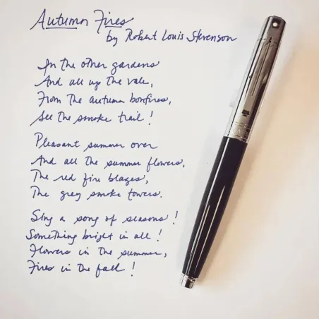 Stylo Roller Sheaffer 300 Black & Chrome attributs Chromés - L'élégance