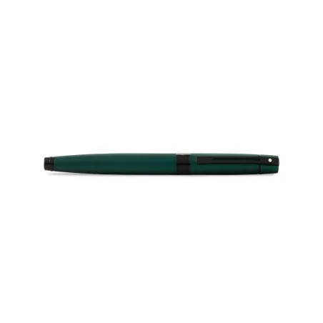 Stylo Roller Sheaffer - Série 300 - Green Mat Attributs Noirs - Fermé profil