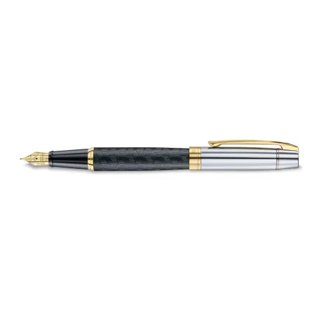 Stylo Plume M Sheaffer - Série 300 - Black et Chrome Attributs Dorés - Profil