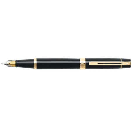 Stylo Plume M Sheaffer - Série 300 - Black Attributs Dorés - Dessus