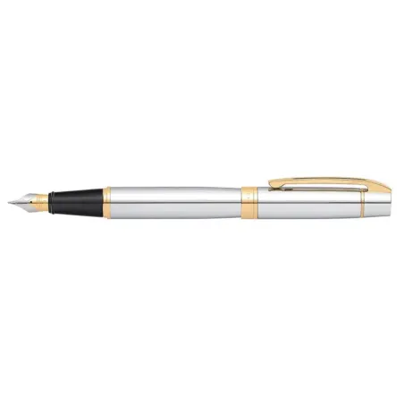 Stylo Plume M Sheaffer - Série 300 - Chromé Attributs Dorés - Profil