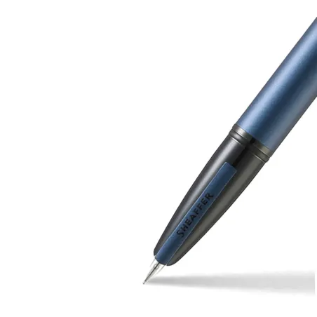 Stylo Plume M Sheaffer - Icon - Bleu Attributs Noirs pvd - Plume