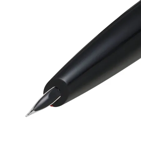 Stylo Plume M Sheaffer - Icon - Bleu Attributs Noirs pvd - Plume dessous