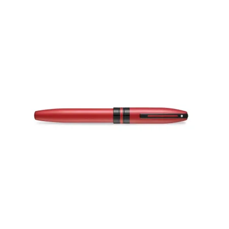 Stylo Plume M Sheaffer - Icon - Rouge Attributs Noirs pvd - Fermé dessus