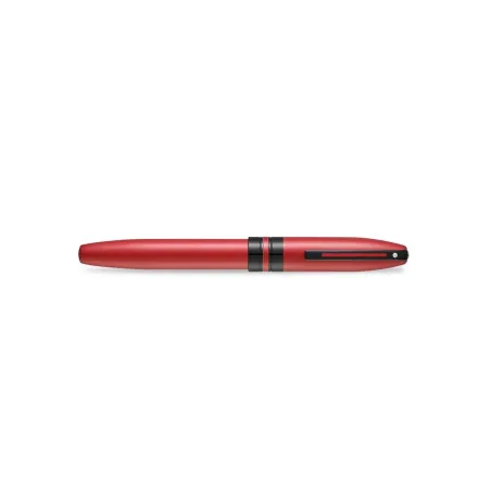 Stylo Roller Sheaffer - Icon - Rouge Attributs Noirs pvd - Fermé dessus
