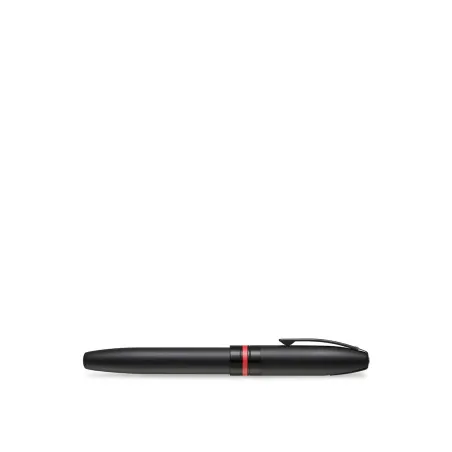 Stylo Roller Sheaffer - Icon - Noir Attributs Rouge pvd - Fermé profil