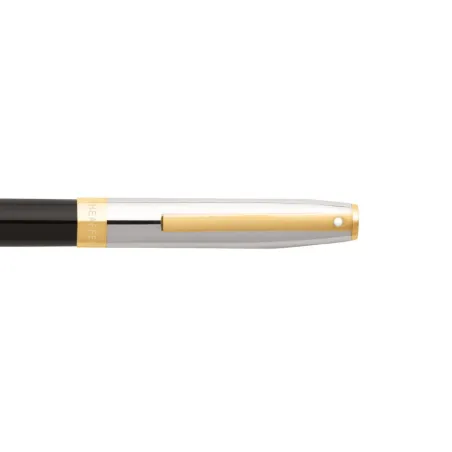 Stylo Plume M Sheaffer - Sagaris - Black Attributs Chromé et Dorés - Bouchon