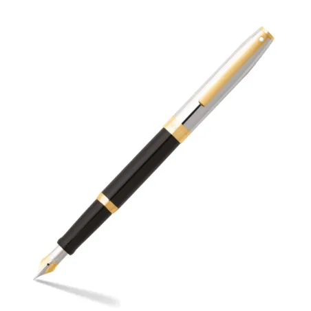 Stylo Plume M Sheaffer - Sagaris - Black Attributs Chromé et Dorés