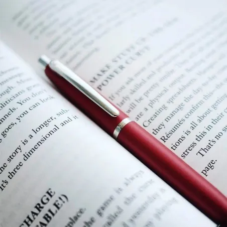 Stylo Sheaffer VFM Rouge Satiné et Chromé – Élégant et moderne