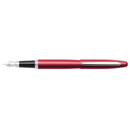 Stylo Plume M Sheaffer - VFM - Rouge Attributs chromés - Ouvert