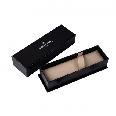 Stylo Plume M Sheaffer - VFM - Bleu nuit Attributs noir pvd - Coffret ouvert