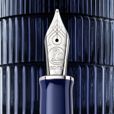 Stylo Plume F Pelikan M815 Souverän - Metal Striped Blue - Edition spéciale - Plume