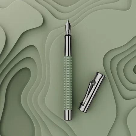 Stylo-plume M Graf von Faber Castell - Sage Guilloché Green