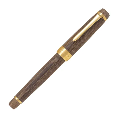 Stylo-plume B Pilot - Custom Enju - Bois de Pagode Japonais - Attributs Dorés - Fermé