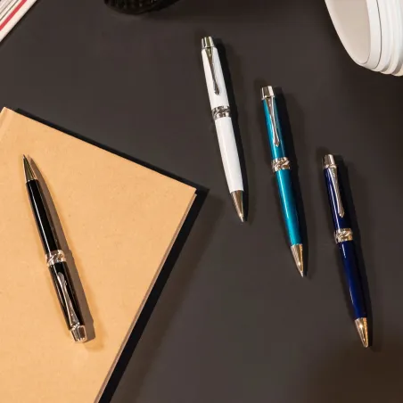 Stylo-bille Pilot Custom Heritage CR – Noir – Attributs Rhodiés – Rétractable