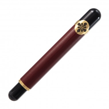 Stylo Plume F DIPLOMAT "XO" Cuir dark red  Attributs dorés