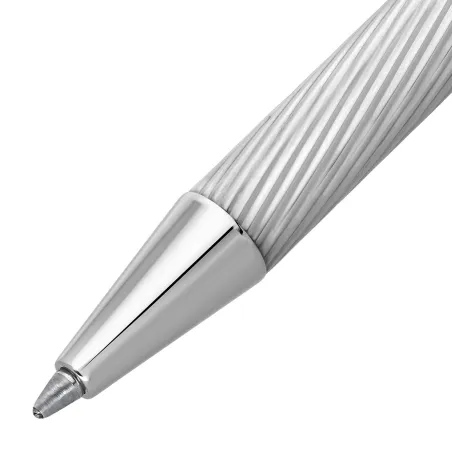 Stylo bille S.T. DUPONT Classique - Argenté Guilloché - Pointe