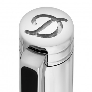 Stylo bille S.T. DUPONT Classique - Argenté Guilloché - Logo