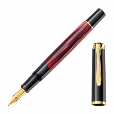 Stylo-plume F Pélikan M200 rouge marbré Edition spéciale