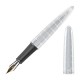 Stylo-plume F Diplomat  Aero Rhomb Chrome - Plume Or 14 Ct